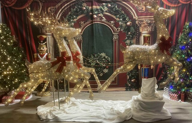 Reindeerprancing 3 gold